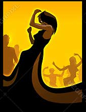 Black diva dancing
