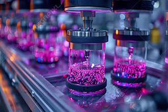 Microbial bioreactor for vaccine and medicine production in bioengineering lab equipment