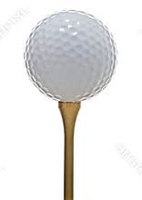 Golf ball on a tee