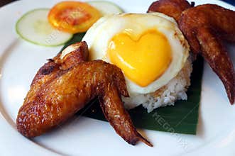 Chicken wings and egg