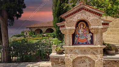 Meteora Monastery, Greece. UNESCO World Heritage