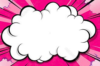 Comic book background with empty speech bubble.