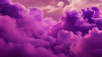 Deep Magenta Purple pink Eternal heavenly clouds in sky time lapse