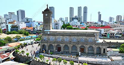 Aerial view of Stone cathedral