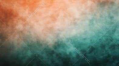Swirling orange and green smoke blend harmoniously, creating a vibrant abstract background with a smooth texture