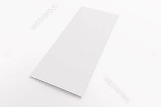 Blank tri fold brochure isolated on white