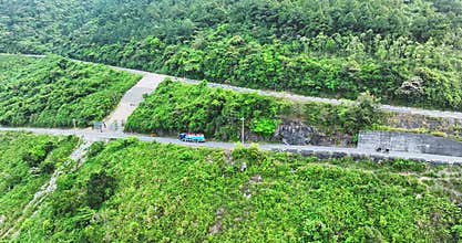 Aerial view of Hai Van Pass, Vietnam
