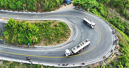 Aerial view of Hai Van Pass, Vietnam