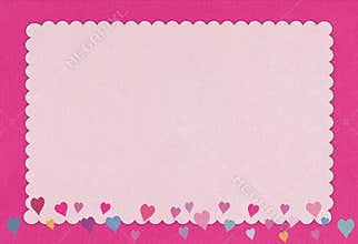 scalloped border with Love hearts on the bottom of page
