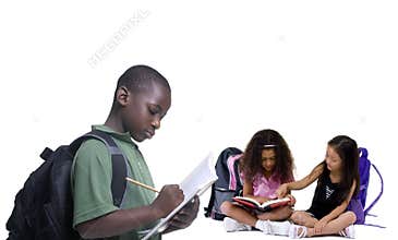 Group of school kids