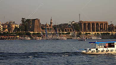 Luxor Temple on Nile river in Luxor Egypt