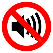 No sound vector sign