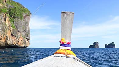 Koh Phi Phi island in Thailand trip with longtail boat