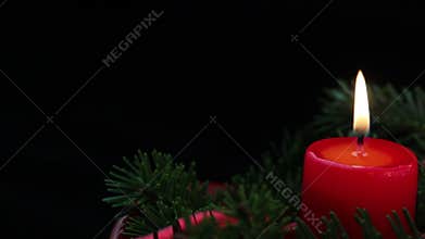 Advent Candle with copy space