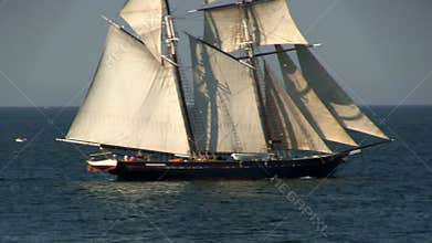 Sailboat crosses path