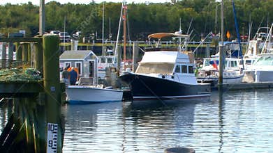 Talking to dock attendant