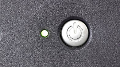 Power button turn on/off; computer monitor