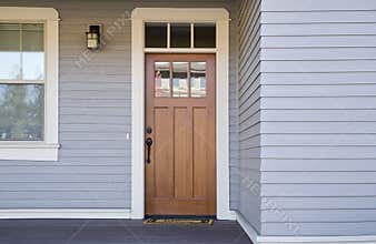 Wooden Front Door of a Home