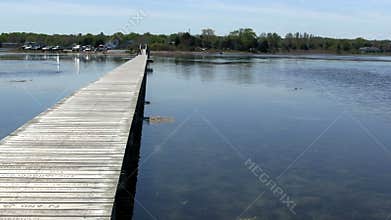 Boardwalk over marsh