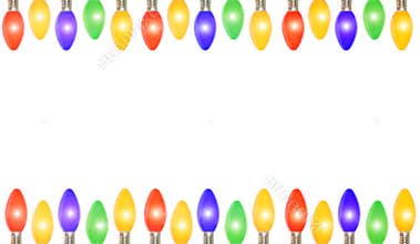 Christmas lights frame