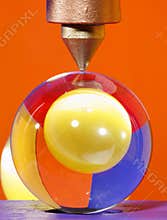 Crystal ball under point