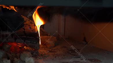 Burning Wood Beauty in Fire and Ashes