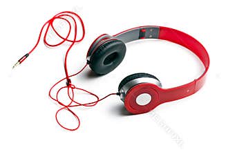 Red headphones