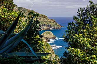Landscapes at Azores islands, hiking at Santa Maria, Portugal, travel in Europe