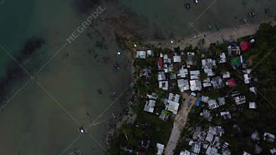 Philippine Paradise: Aerial Drone Views of Stunning Sunsets, Sunrises, and Tropical Beaches with Palm Trees