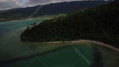 Philippine Paradise: Aerial Drone Views of Stunning Sunsets, Sunrises, and Tropical Beaches with Palm Trees