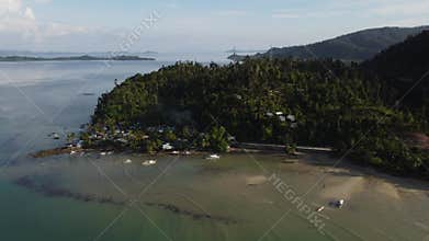 Philippine Paradise: Aerial Drone Views of Stunning Sunsets, Sunrises, and Tropical Beaches with Palm Trees