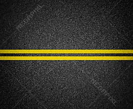 Asphalt road marking top view