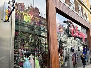 Disney store on Oxford street in London United Kingdom selling merch related to the animation industry