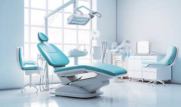 Interior of a new modern dental clinic office. Dentistry and health care concept