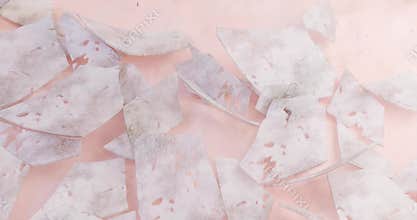 3D rendering of dry pieces of skin disappearing, leaving a clean layer of skin behind