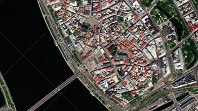 Earth zoom in from space to Riga, Latvia in House of the Blackheads