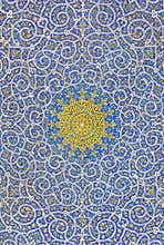 Islamic Motif Design On the Ceiling of a Mosque