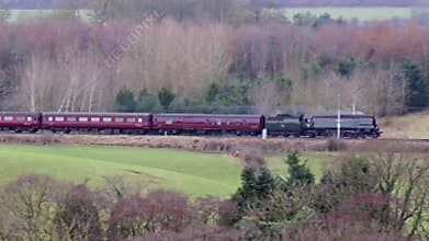 Steam Train Tangmere on the English West Coast Mainline