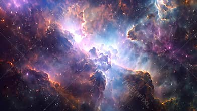 A large gathering of stars shines brightly against the dark night sky, creating a breathtaking celestial display, Overlay of