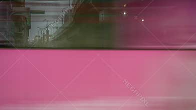 Morning traffic with mainly scooters at a busy intersection in Taipei