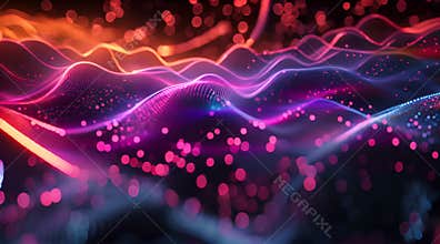 Quantum waves abstract pattern