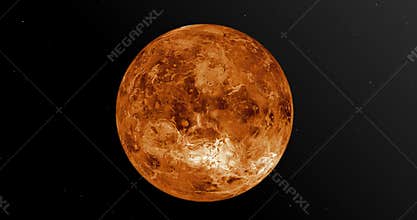 A 3D animation of Venus the second planet from the Sun