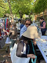 Busy 21st Annual Georgetown French Market in Washington DC