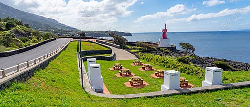 Picnic park next to the windmills with unique characteristics in the Azorean parish of Urzelina.