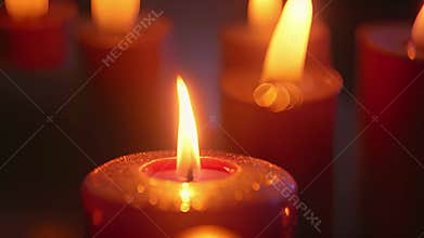 The gentle crackle of burning candles creating a soothing soundtrack to the creative process.