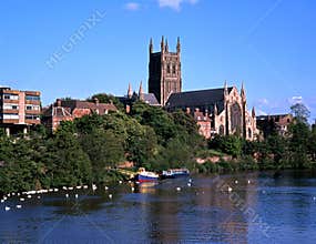 Cathedral and River Severn, Worcester.