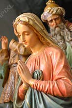 Antique Figurines of Mary and a King
