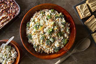 Creamy Broccoli Cauliflower Salad Summer Potluck Gathering