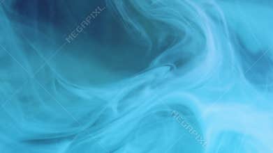 Shimmering wave paint water splash blue shiny ink