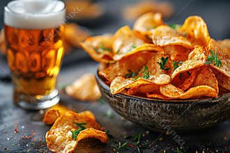 Traditional sport stadium foods and beer background, Set of various baseball, basketball, football